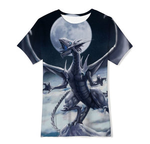 Children's Summer 3D Digital Printing Dragon Casual T-shirt