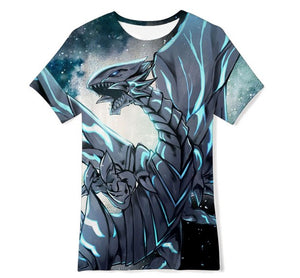 Children's Summer 3D Digital Printing Dragon Casual T-shirt